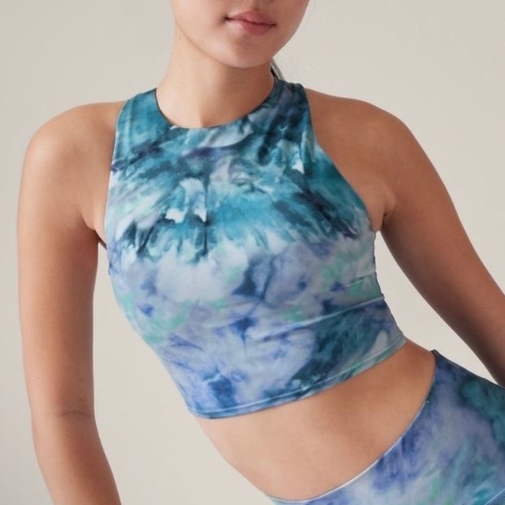 ATHLETA conscious crop printed A-C